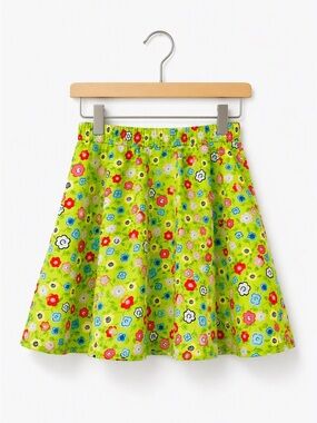 Vintage Y2K N.O.W. Concepts by Coucebra Made in Canada Neon Lime Skirt S 7/8